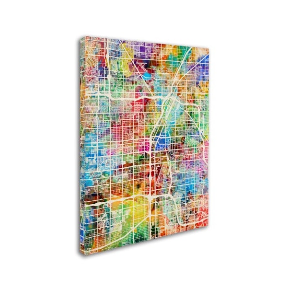 Michael Tompsett 'Las Vegas City Street Map' Canvas Art,18x24